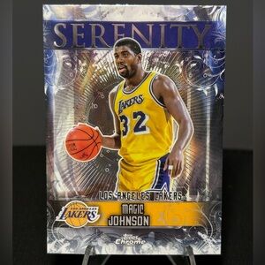 Magic Johnson 2025 Topps Chrome Serenity Los Angeles Lakers Card